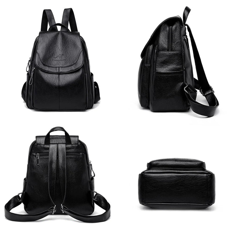 Women's Vintage Leather Backpack