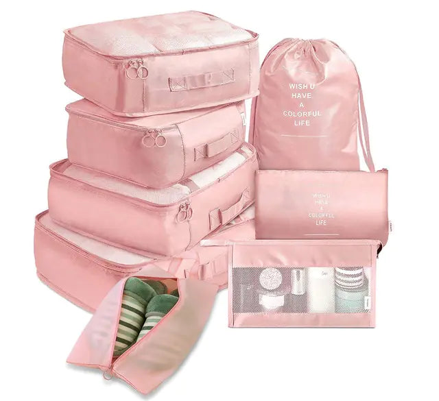8Pcs/set Large Capacity Travel Organizer Kit