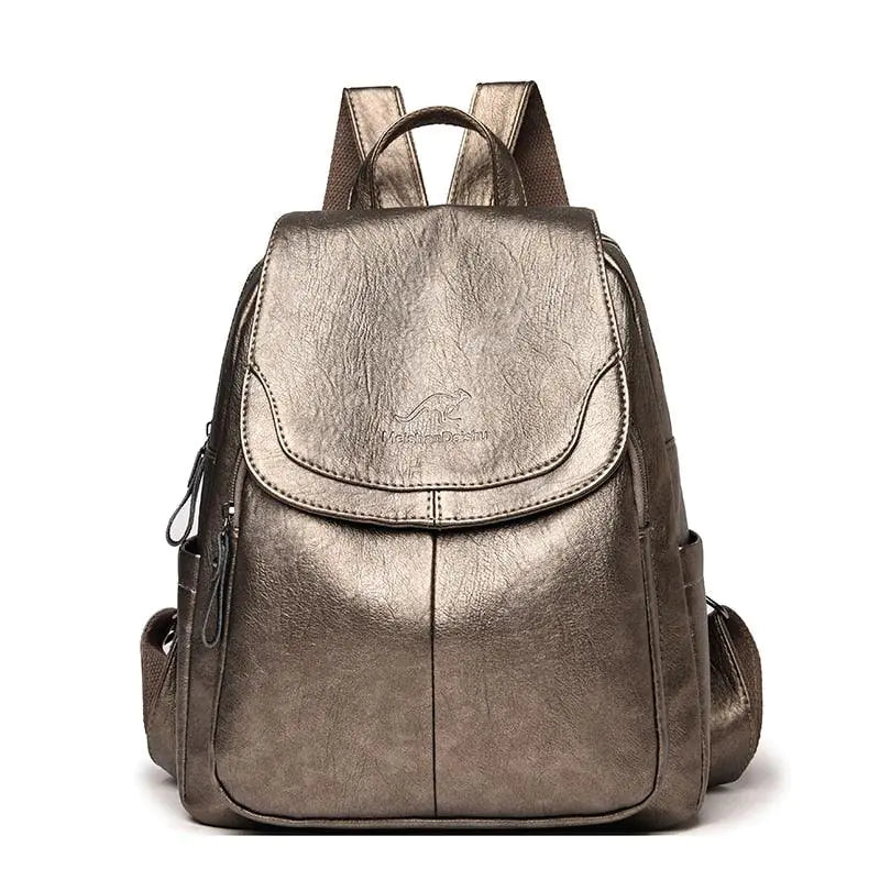 Women's Vintage Leather Backpack