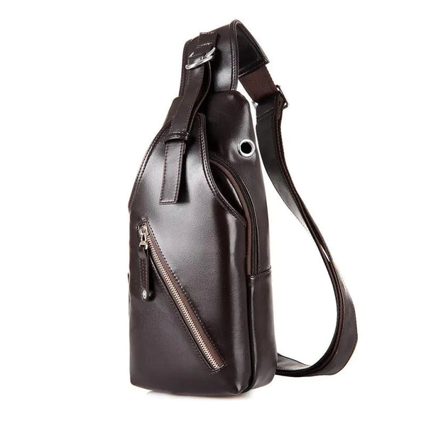 Oblique Faux Leather Crossbody Bag