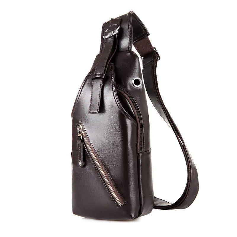 Oblique Faux Leather Crossbody Bag