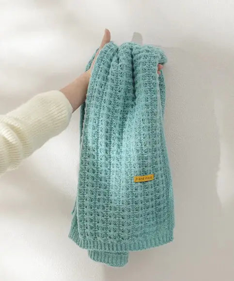 Knit Wool Blend Scarf