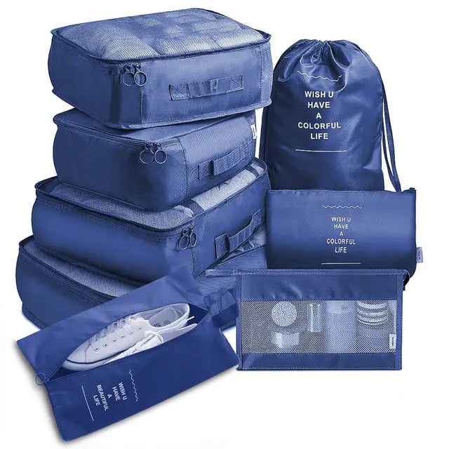 8Pcs/set Large Capacity Travel Organizer Kit