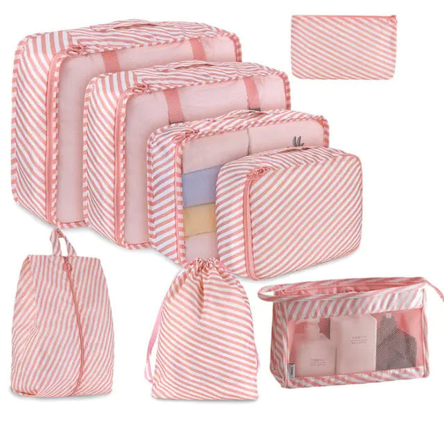 8Pcs/set Large Capacity Travel Organizer Kit