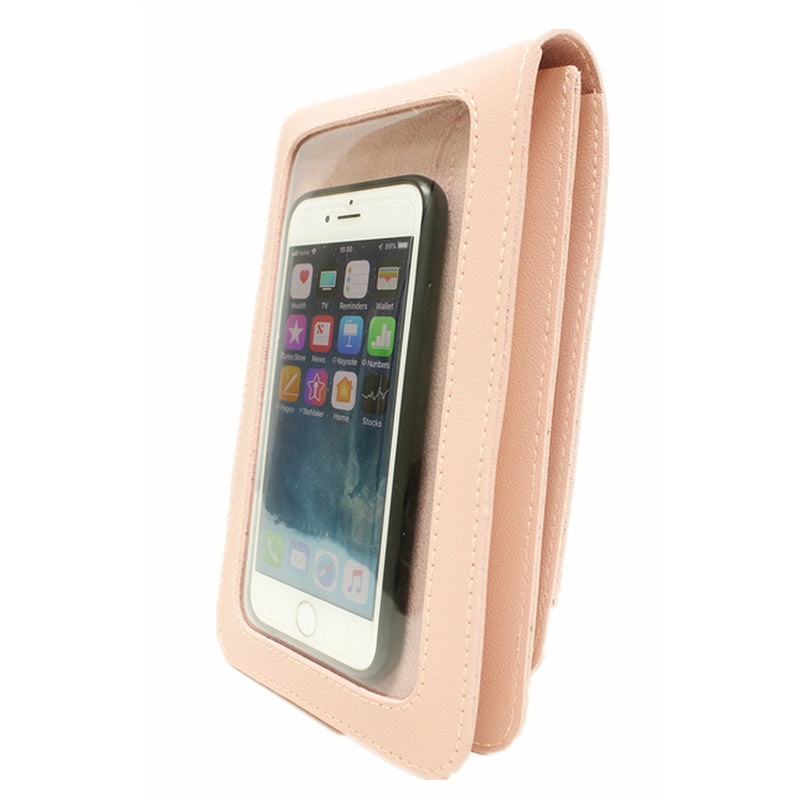 Crossbody with Touchscreen Phone Pocket | Blush