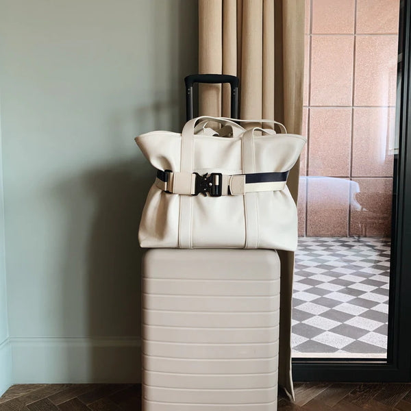 CINCHA Travel Belt | Beige & Black (USA)