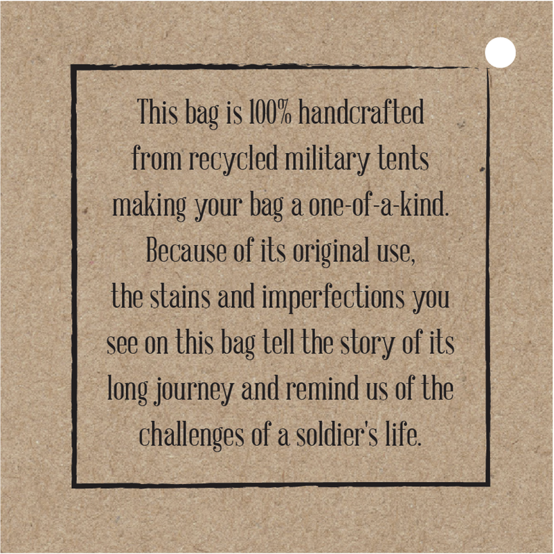 Recycled Military Tent Weekender Bag | I Haven't Been Everywhere But It's On My List
