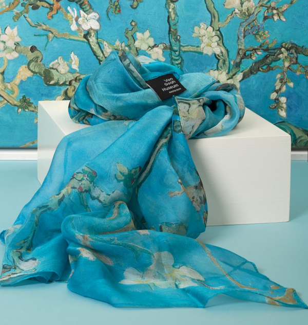 almond blossom silk scarf