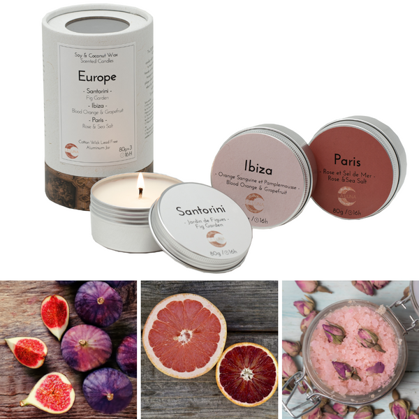 Discover Europe | 3 Travel Tin Candle Set (Canada)