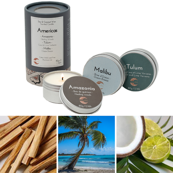 Discover the Americas | 3 Travel Tin Candle Set (Canada)