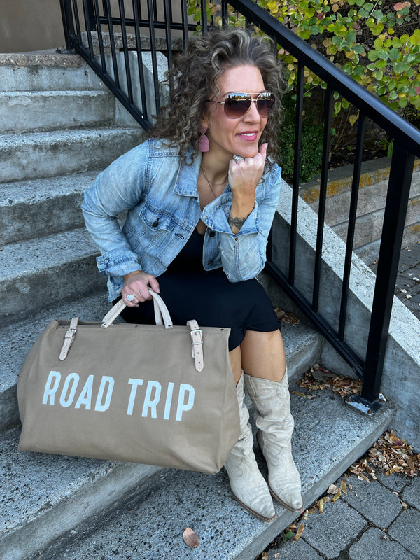 Recycled Utility Canvas Weekender Bag | ROAD TRIP (USA)