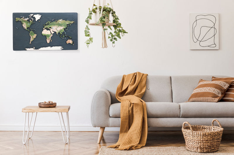 Geo Optik World Pin Map | Wood + Cork (Canada)