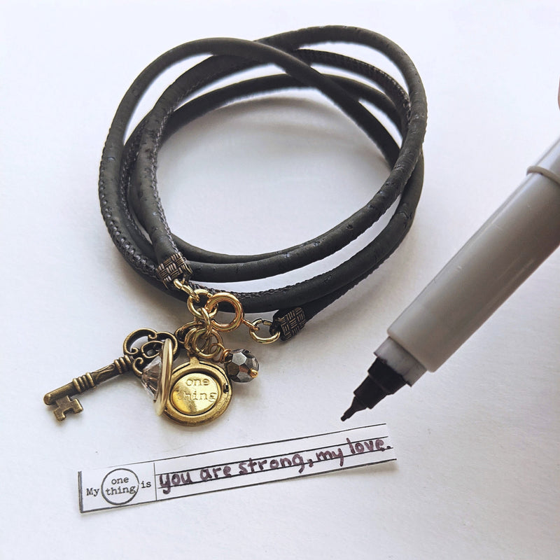 ROME | Vegan Cork Wrap Around Locket Necklace/Bracelet (Canada)