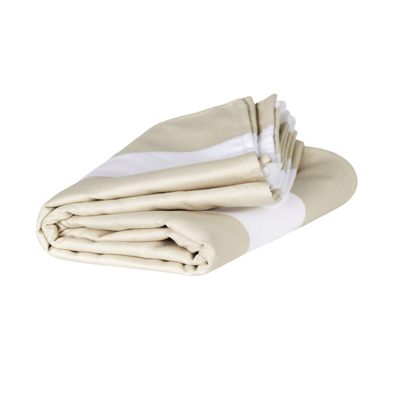 dock and bay beach towel beige folded