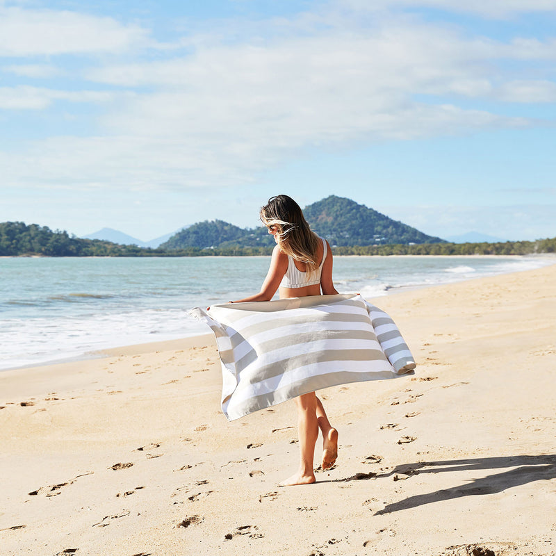 dock and bay beach towel beige