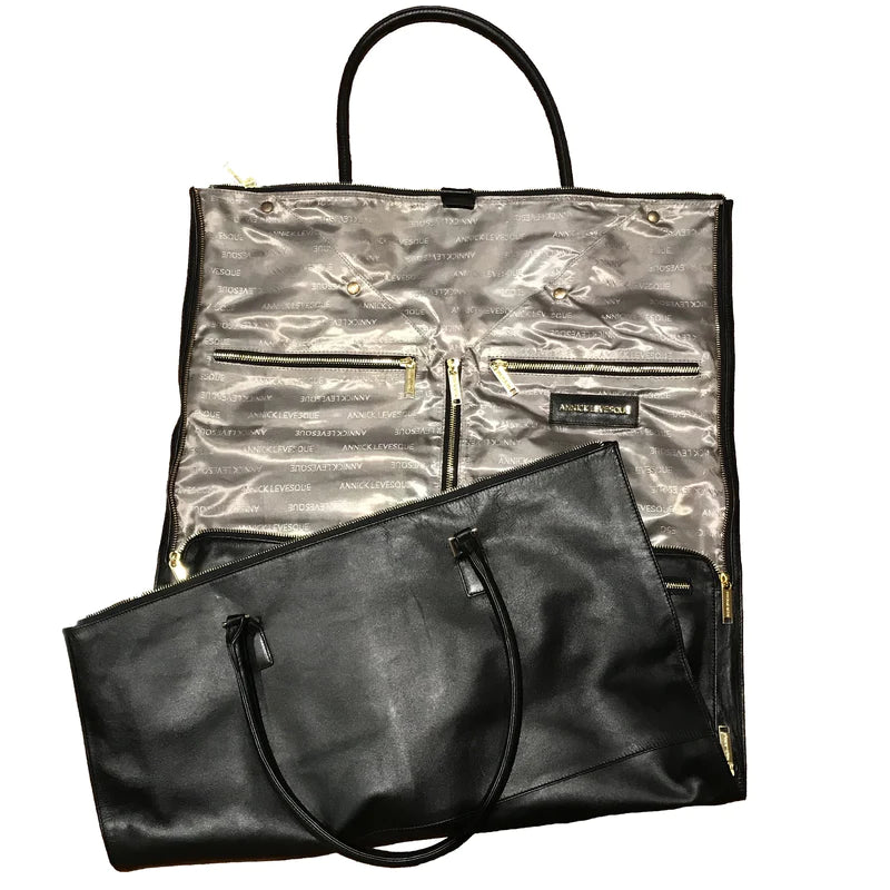 NEW! Ultimate Luxury 3 in 1 Travel Bag | Hand-Made Leather + Silver Accent Unisex (Canada)