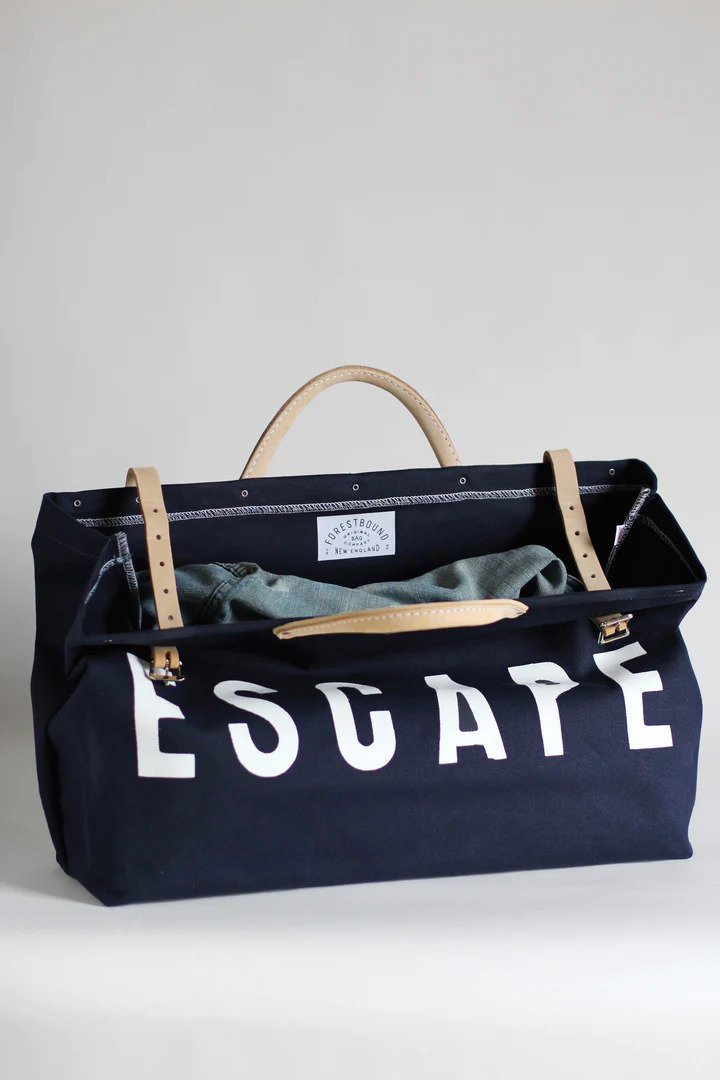 Custom Made OKANAGAN Weekender Bag | NAVY Recycled Utility Canvas (USA)