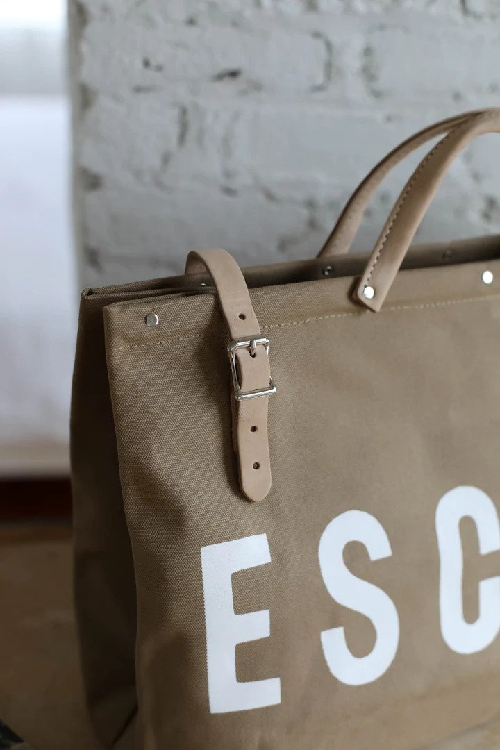 Custom Made OKANAGAN Weekender Bag | KHAKI Recycled Utility Canvas (USA)