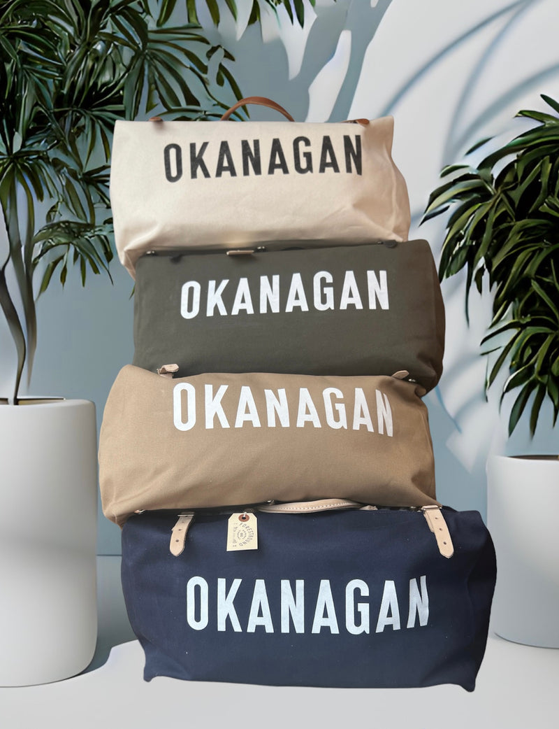 Custom Made OKANAGAN Weekender Bag | DARK OLIVE Recycled Utility Canvas (USA)