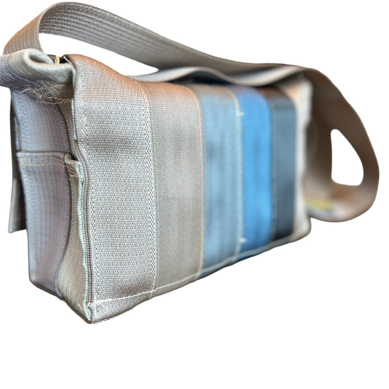 Upcycled Seatbelt Crossbody Bag | Blue Tones (Canada)