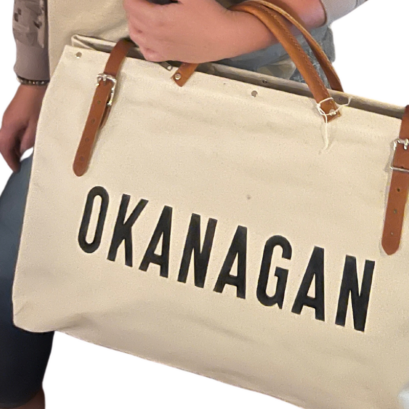 Custom Made OKANAGAN Weekender Bag | BEIGE Recycled Utility Canvas (USA)