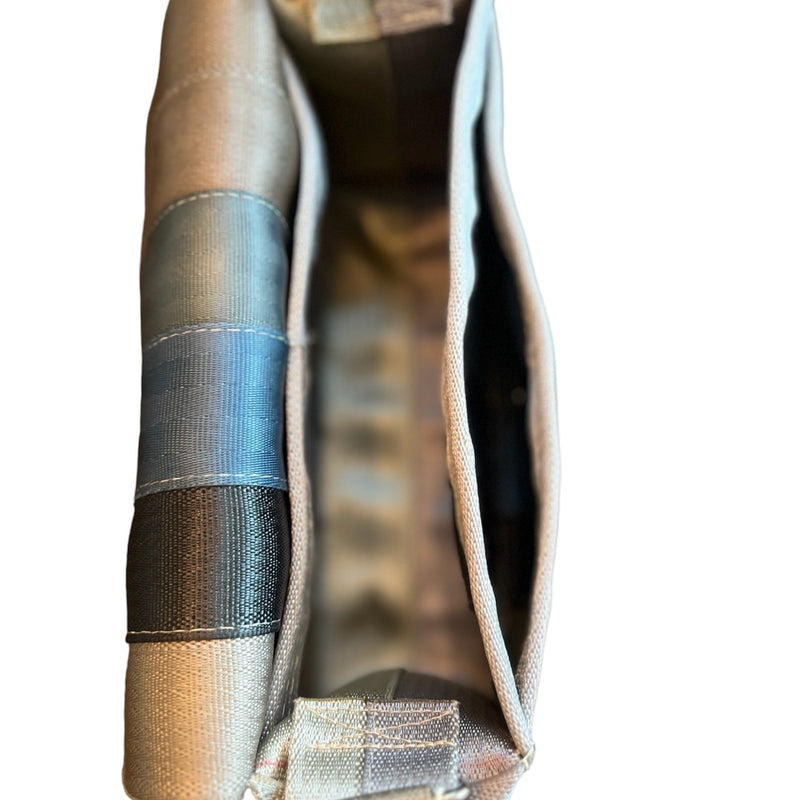 Upcycled Seatbelt Crossbody Bag | Blue Tones (Canada)
