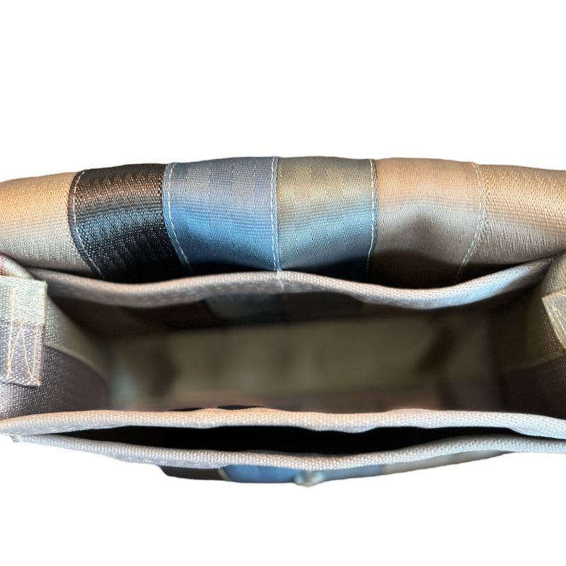 Upcycled Seatbelt Crossbody Bag | Blue Tones (Canada)