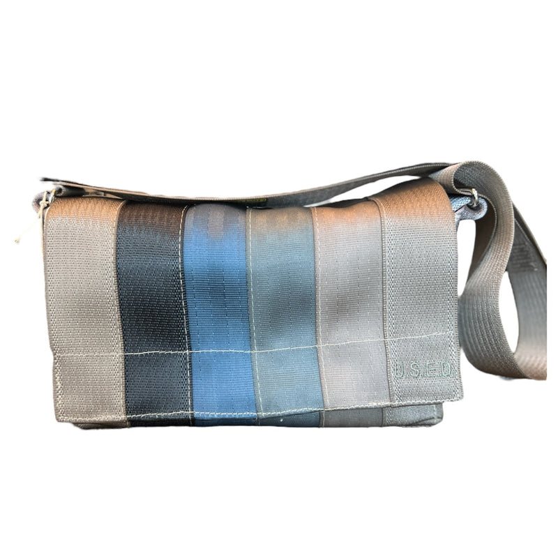 Upcycled Seatbelt Crossbody Bag | Blue Tones (Canada)