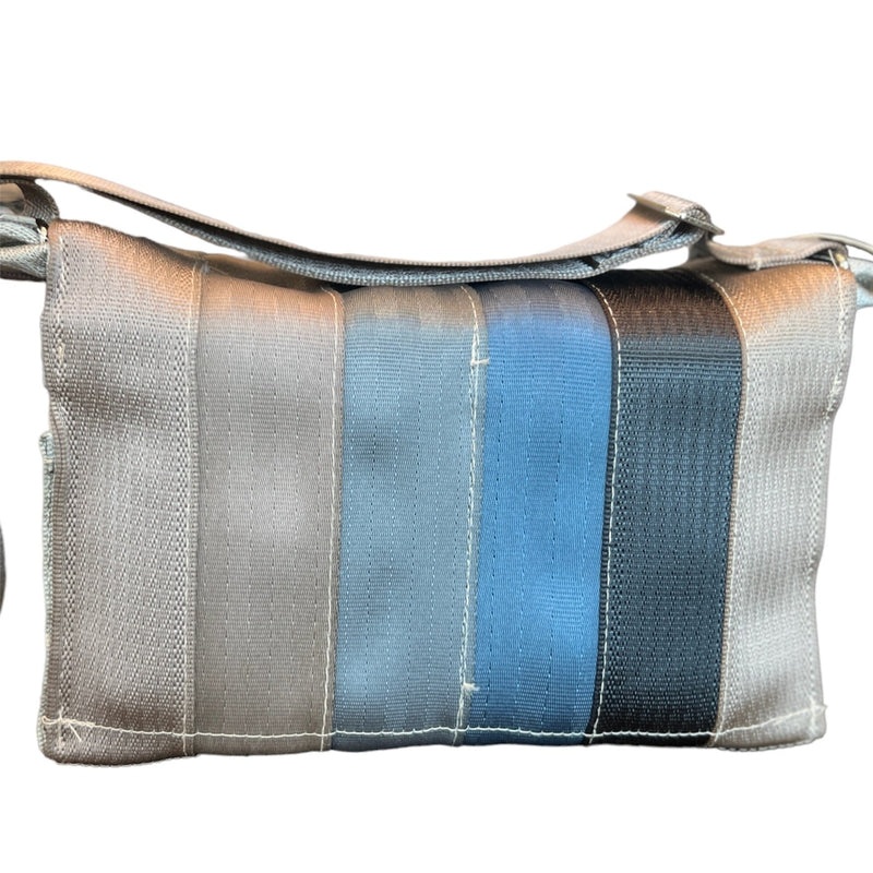 Upcycled Seatbelt Crossbody Bag | Blue Tones (Canada)