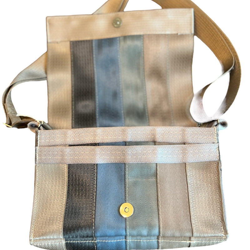 Upcycled Seatbelt Crossbody Bag | Blue Tones (Canada)
