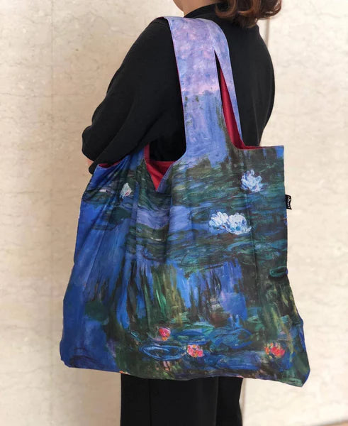 Artist Claude Monet "Water Lilies" Recycled Pocket Totebag (Amsterdam)