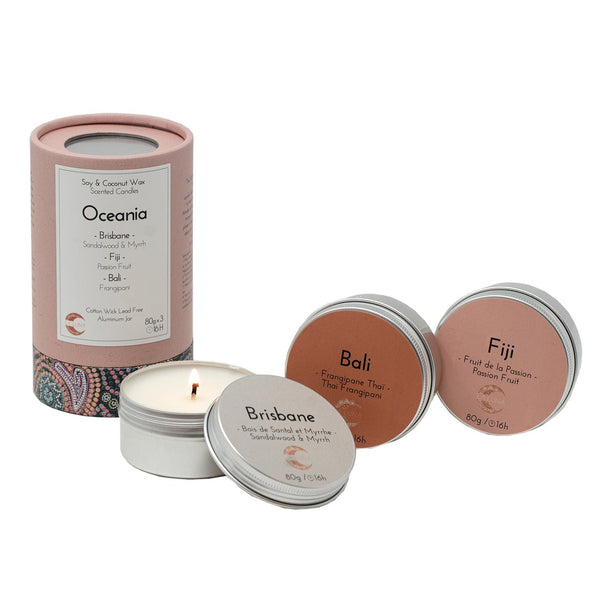 Discover Oceania | 3 Travel Tin Candle Set (Canada)